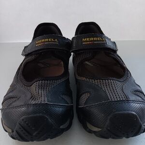 Merrell Continuum Pandi Mary Jane Black And Gray Sandals Women 8 Vibram  Sole